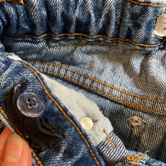 Zara Kids Stone Washed Blue Denim Jeans Bell Bottoms  Pants Size 7 - Picture 11 of 11